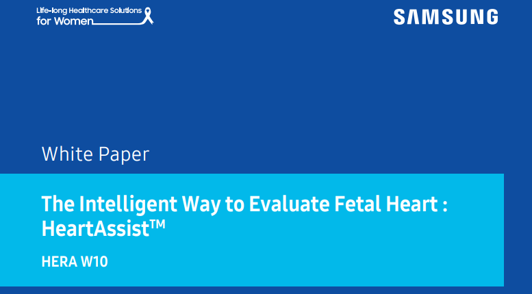 White paper on AI-powered fetal heart ultrasound using HeartAssist™ to evaluate cardiac views and improve CHD screening in second trimester pregnancies.
