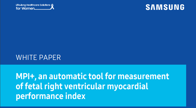 White paper on automated measurement of fetal right ventricular myocardial performance index with MPI+ in fetal heart ultrasound