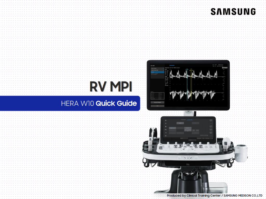 Quick Guide on how to use RV MPI for fetal heart ultrasound on the HERA W10