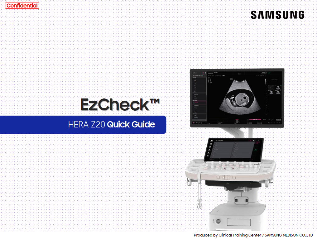Quick Guide on using EzCheck™ for pregnancy ultrasound with HERA Z20 and ViewAssist™ tools