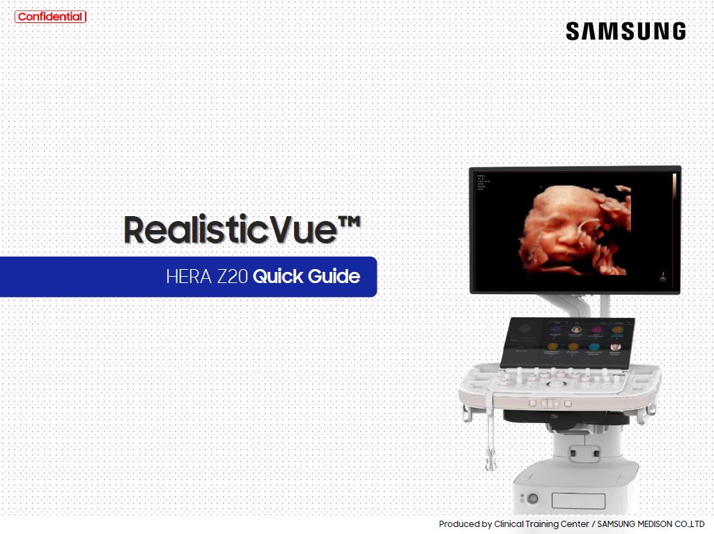 Quick guide on RealisticVue™ 3D ultrasound for fetal face imaging using HERA Z20 system