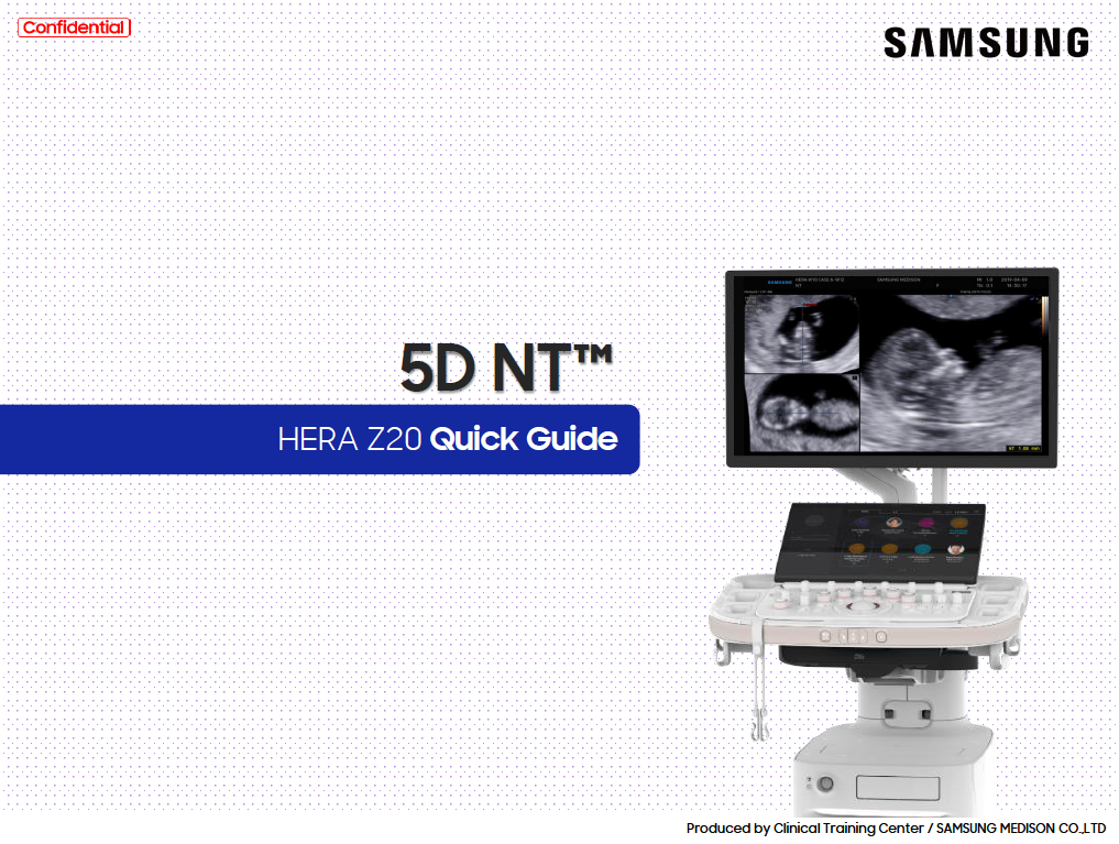 Quick Guide on using 5D NT™ for nuchal translucency measurement with HERA Z20 and 3D ultrasound