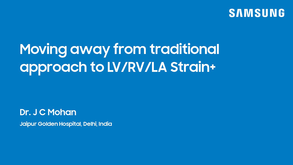 Webinar on echocardiography with Strain+ for LV, RV, and LA assessment
