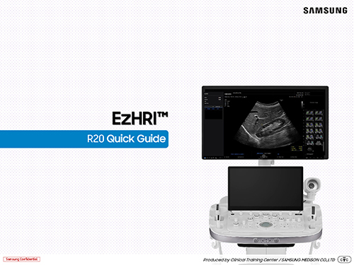 Quick guide on EzHRI™ for hepatorenal index measurement using liver and kidney ROI analysis on the R20 ultrasound system